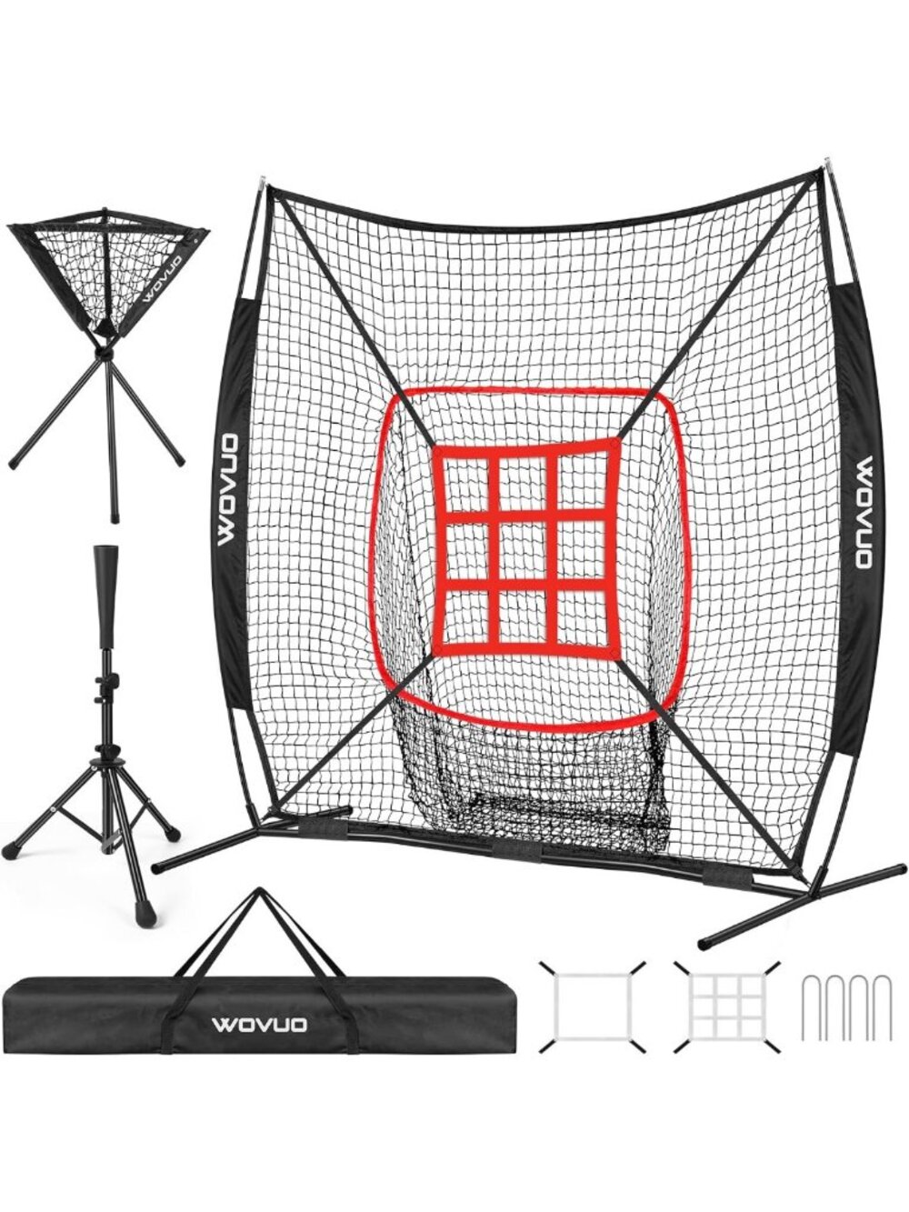 6x6 ft Baseball & Softball Net for Batting, Pitching, Hitting - Training